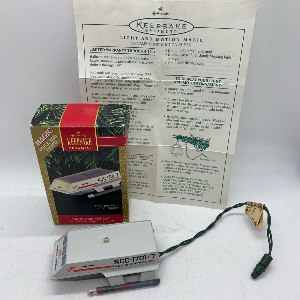 NIB Star Trek Hallmark Keepsake Ornament NCC-1701 Shuttlecraft Galileo